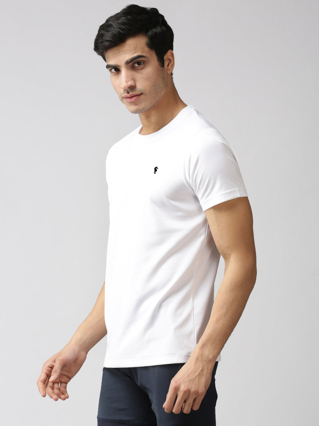 Slim Fit Half Sleeve Round Neck T-Shirt