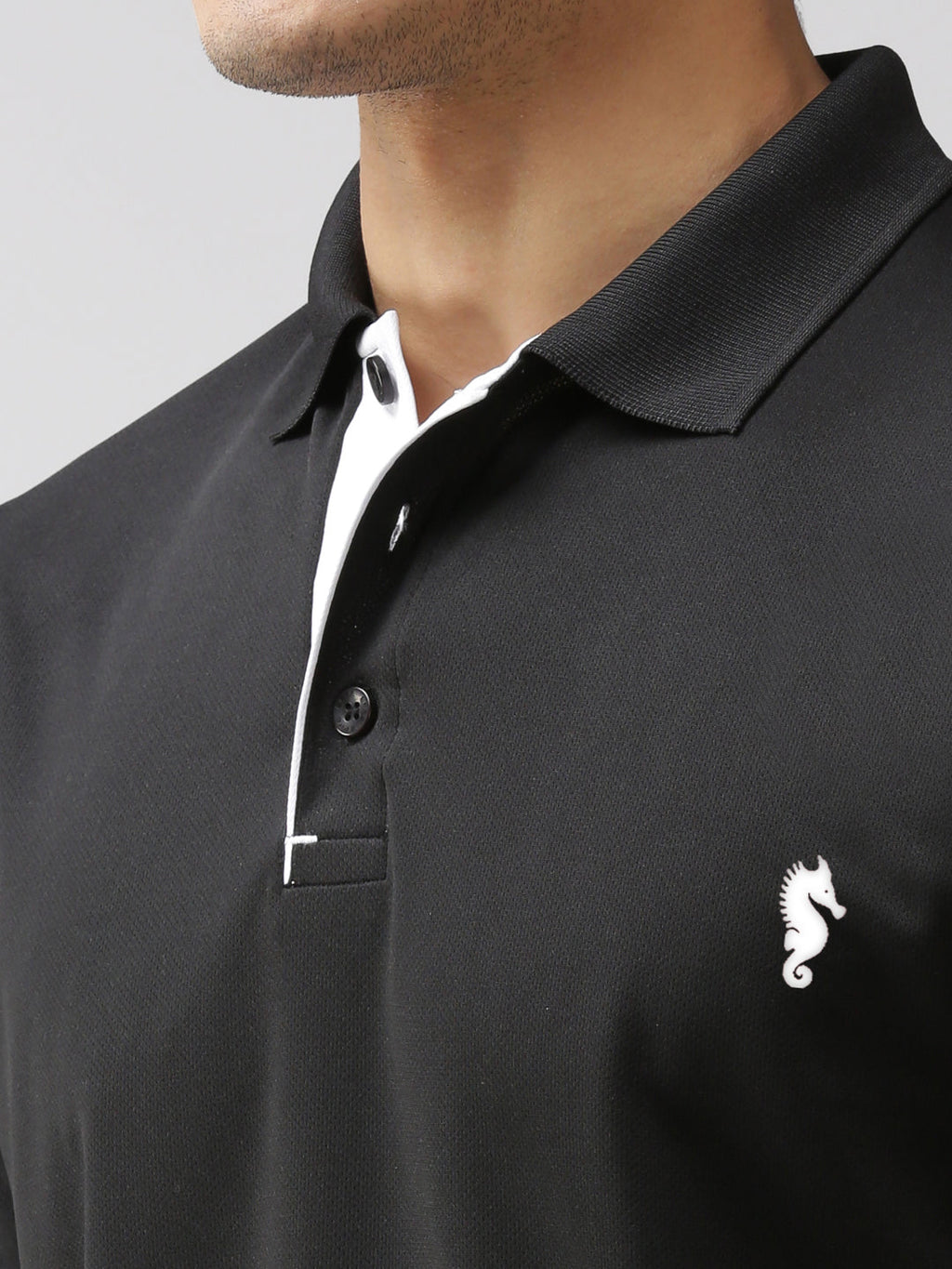 Slim Fit Polo Neck Half Sleeve T-Shirt