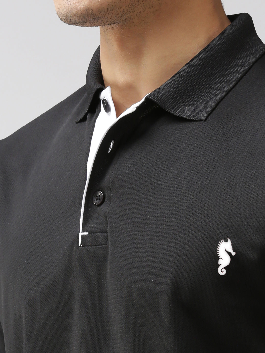 Slim Fit Polo Neck Half Sleeve T-Shirt
