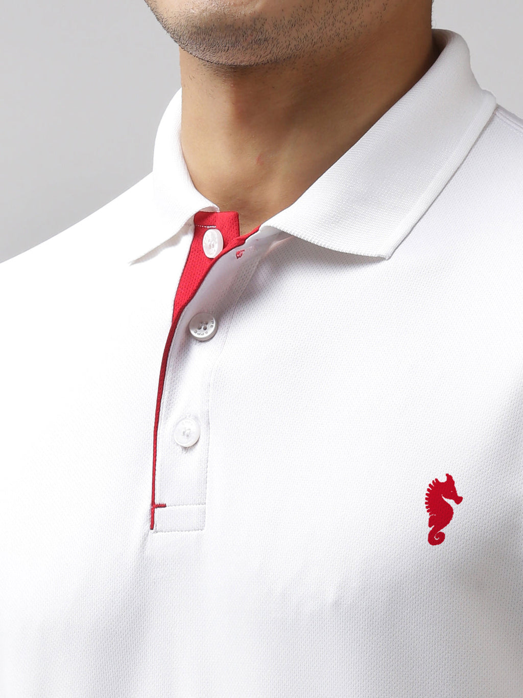 Slim Fit Polo Neck Half Sleeve T-Shirt