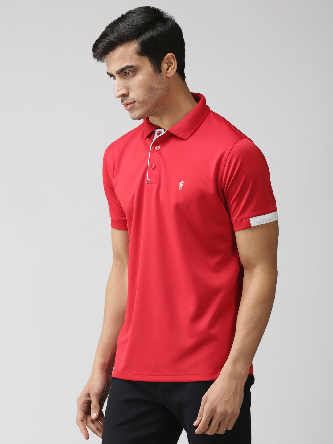 Slim Fit Polo Neck Half Sleeve T-Shirt
