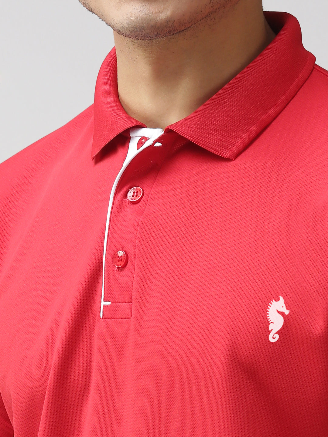 Slim Fit Polo Neck Half Sleeve T-Shirt