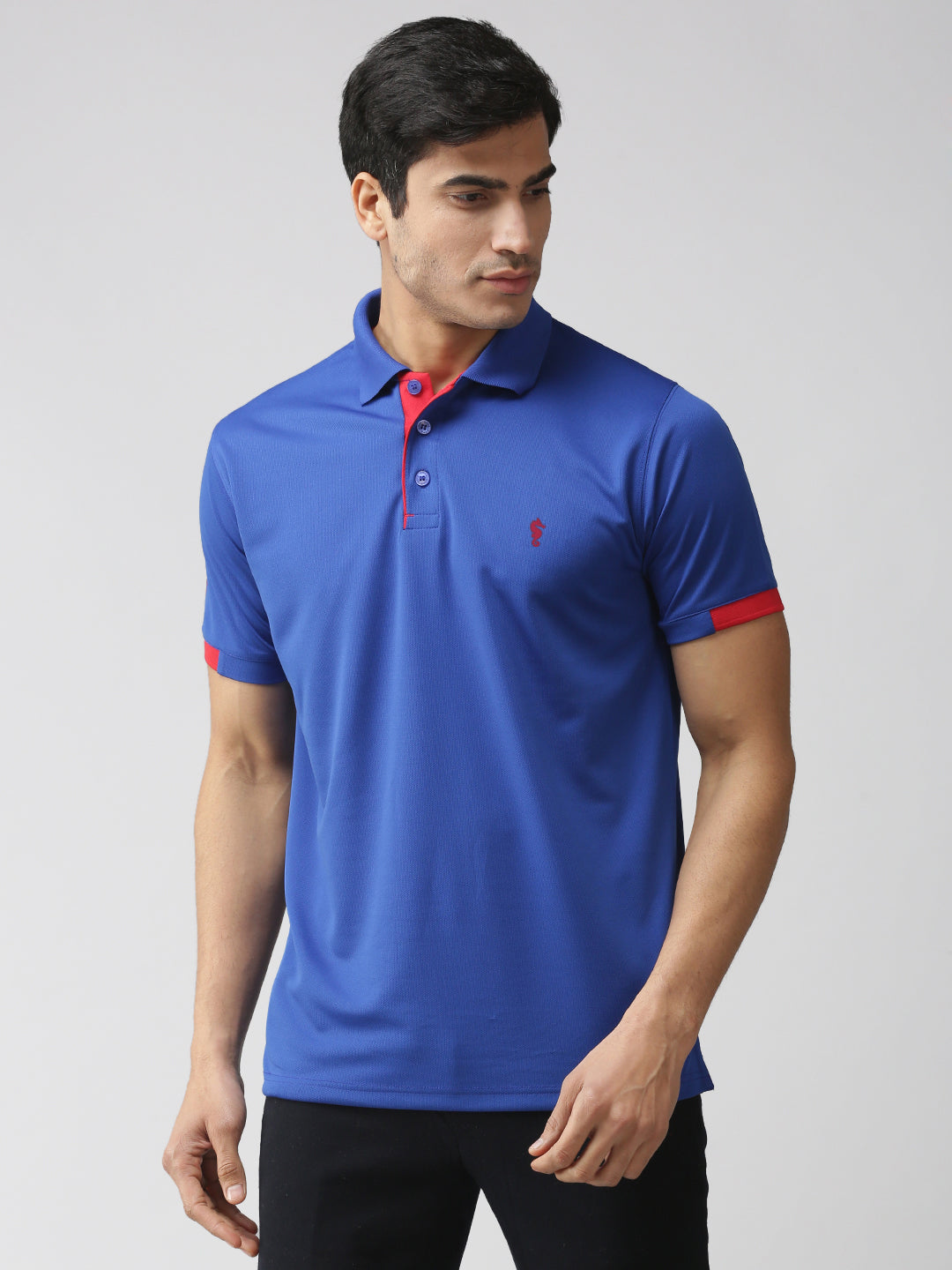 Slim Fit Polo Neck Half Sleeve T-Shirt