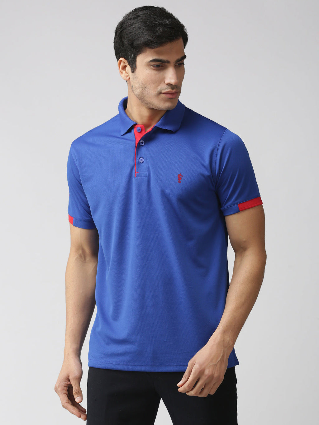 Slim Fit Polo Neck Half Sleeve T-Shirt