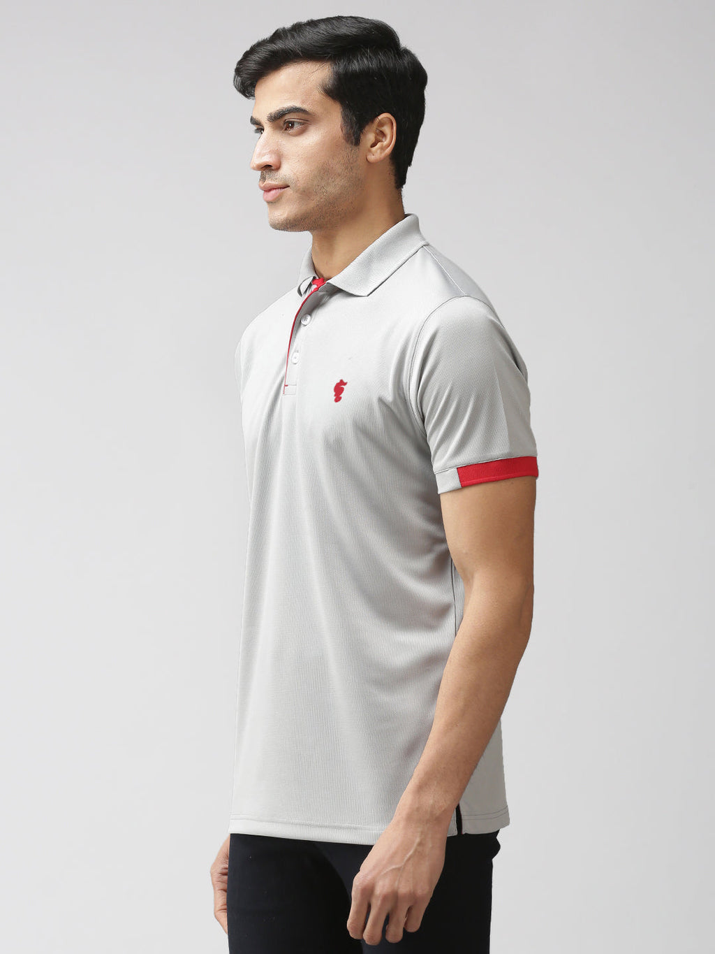 Slim Fit Polo Neck Half Sleeve T-Shirt