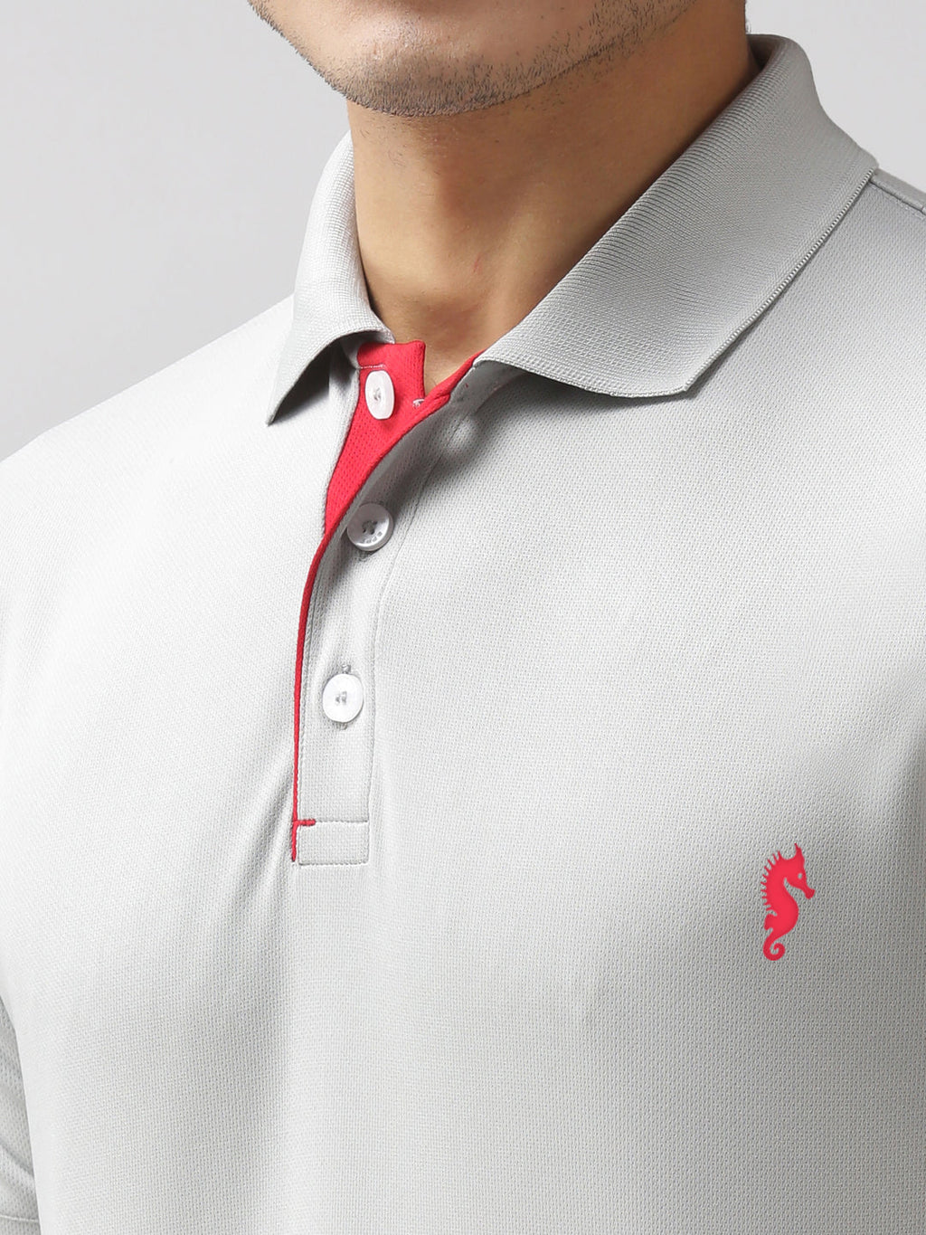 Slim Fit Polo Neck Half Sleeve T-Shirt