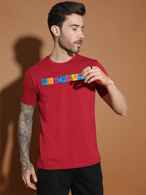 Breezer Tribe Men’s Cotton Jersey Half Sleeve Round Neck Regular Fit Printed Casual Tee