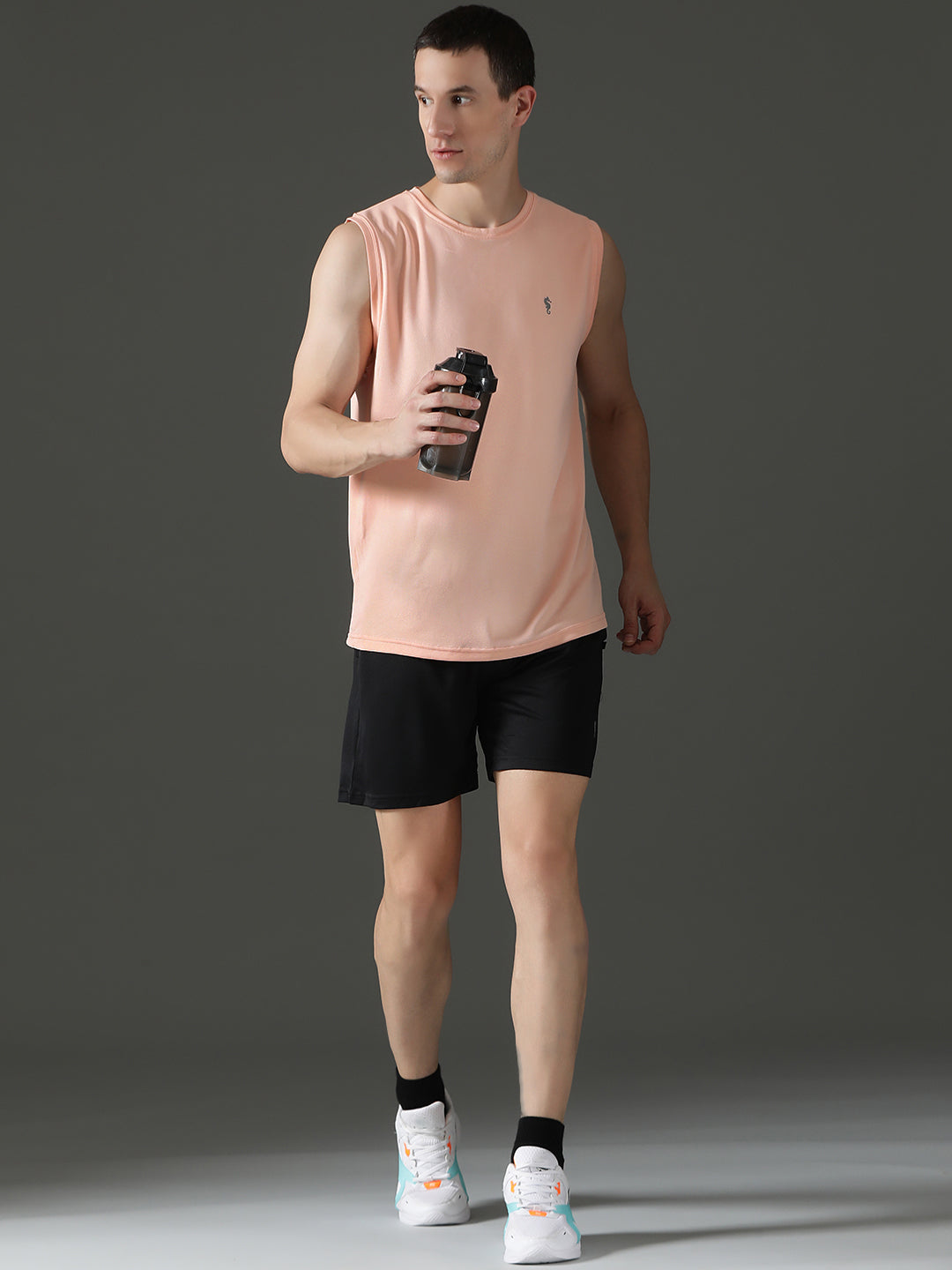 Sleeveless Sweat-Absorbing Gym Co-Ord Set with Pockets.