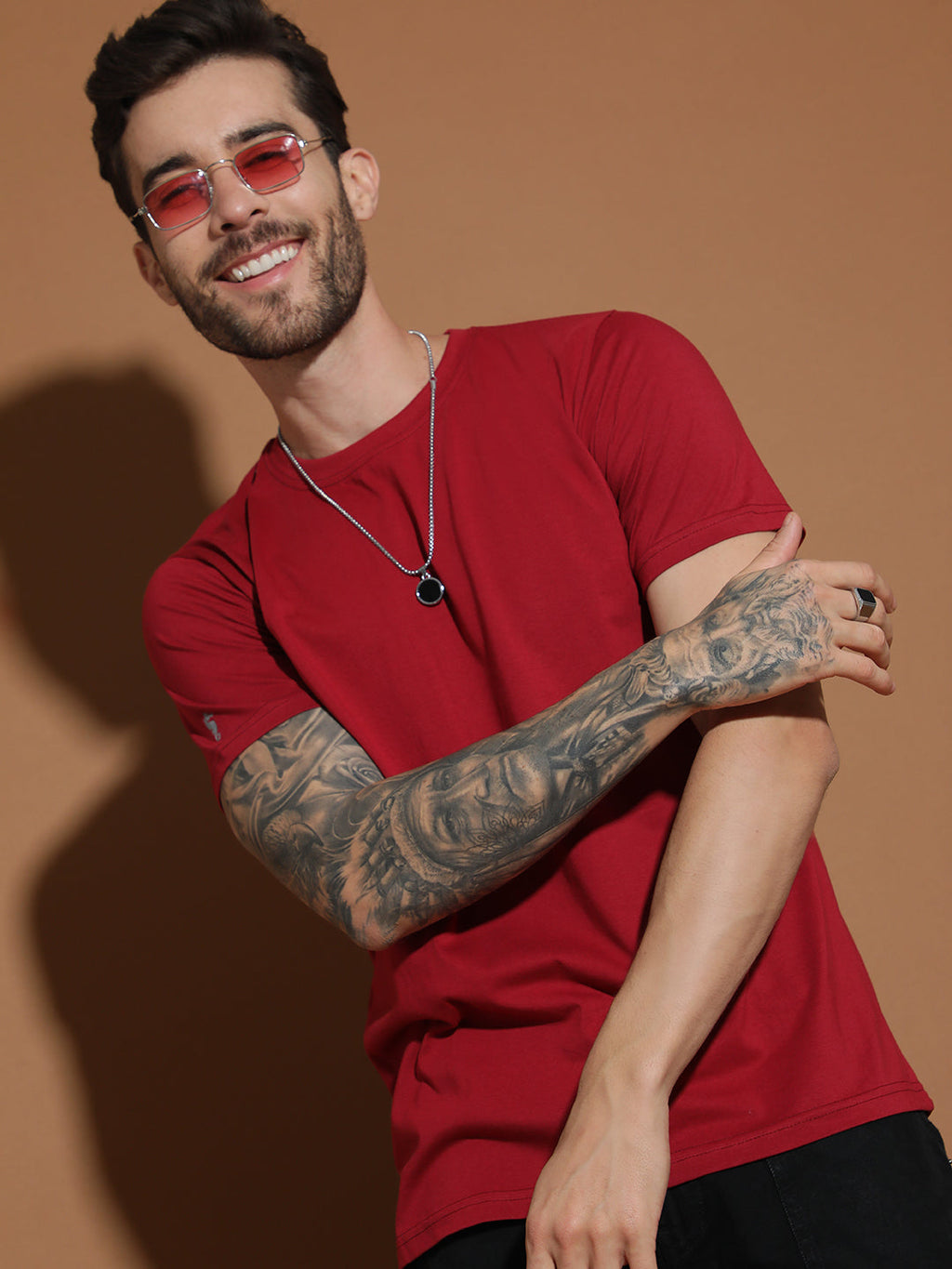 Single Jersey Round Neck Regular Fit Half Sleeve Casual T-Shirt
