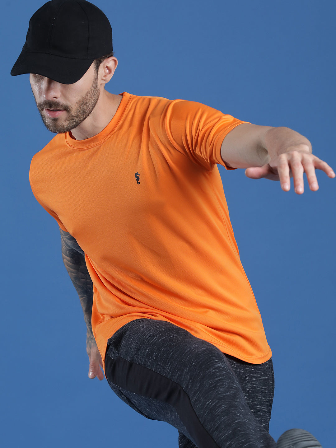 Slim Fit Half Sleeve Round Neck T-Shirt