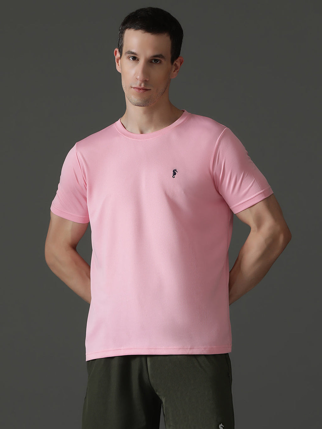 Round Neck Half Sleeve Slim Fit Casual Wear T-Shirt
