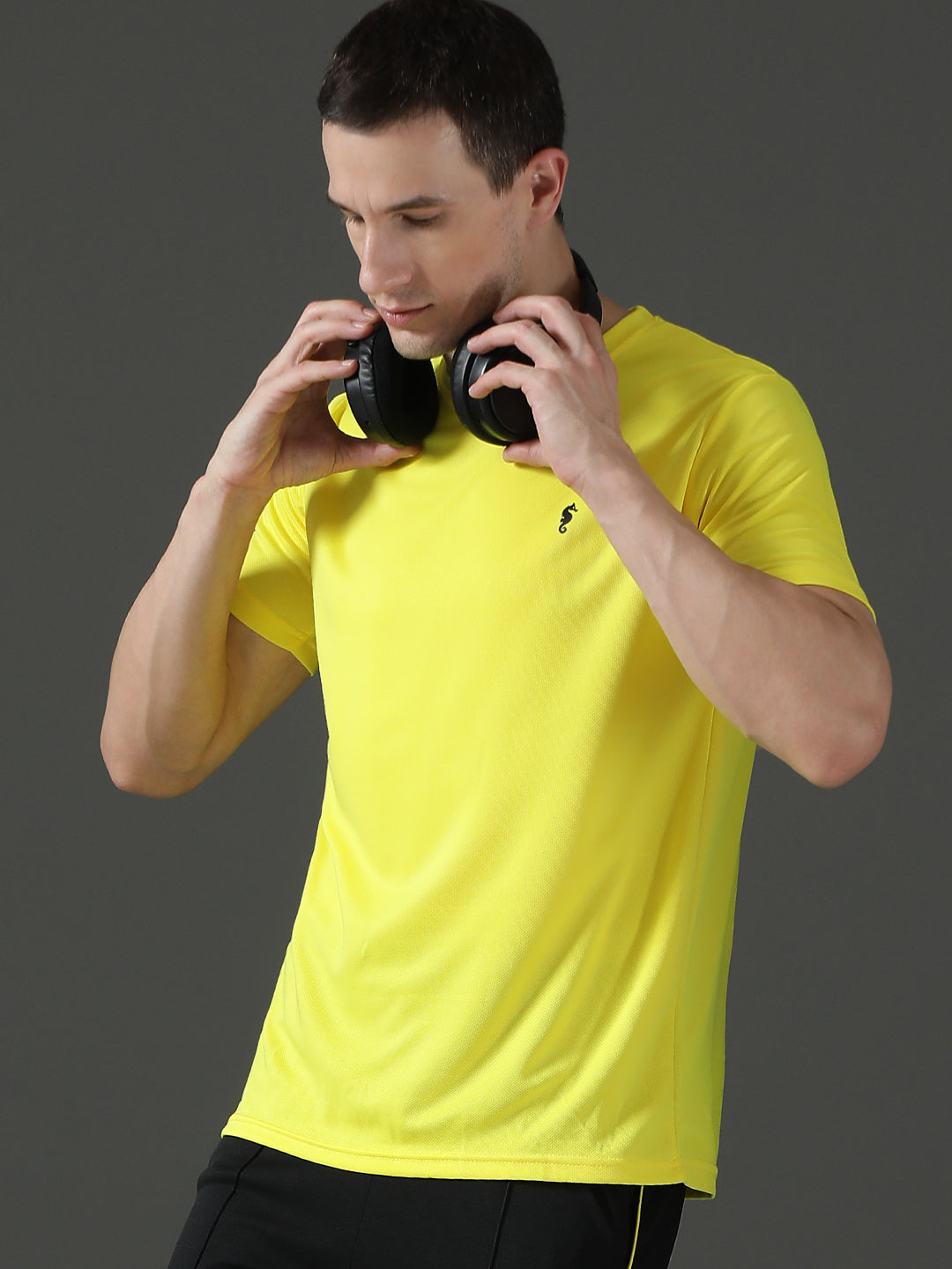 Slim Fit Half Sleeve Round Neck T-Shirt
