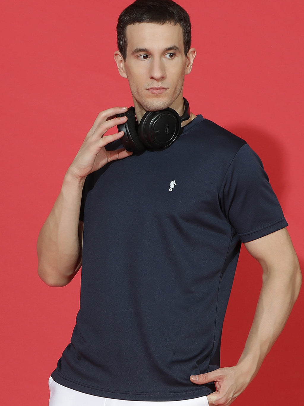 Slim Fit Half Sleeve Round Neck T-Shirt