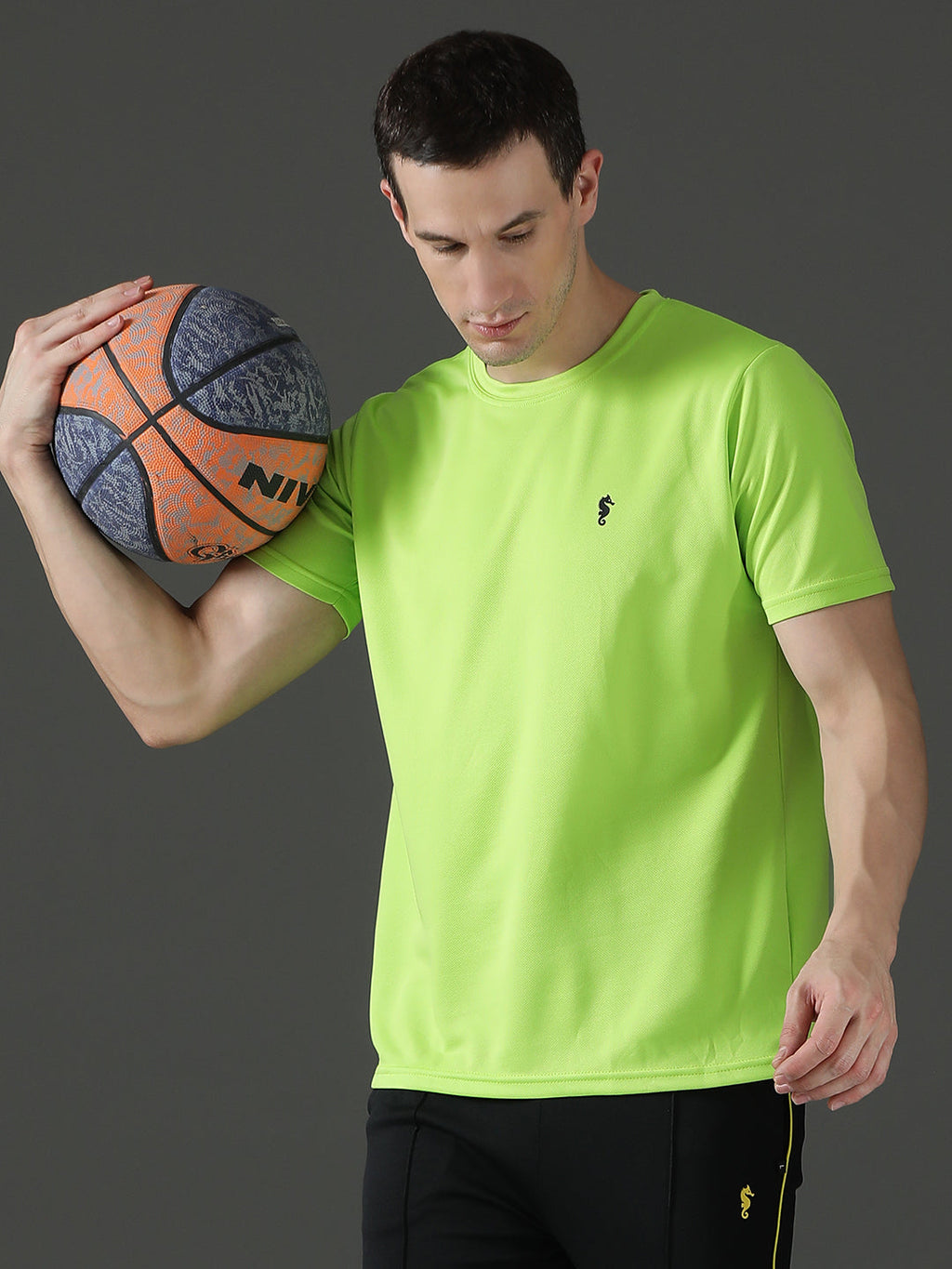 Slim Fit Half Sleeve Round Neck T-Shirt