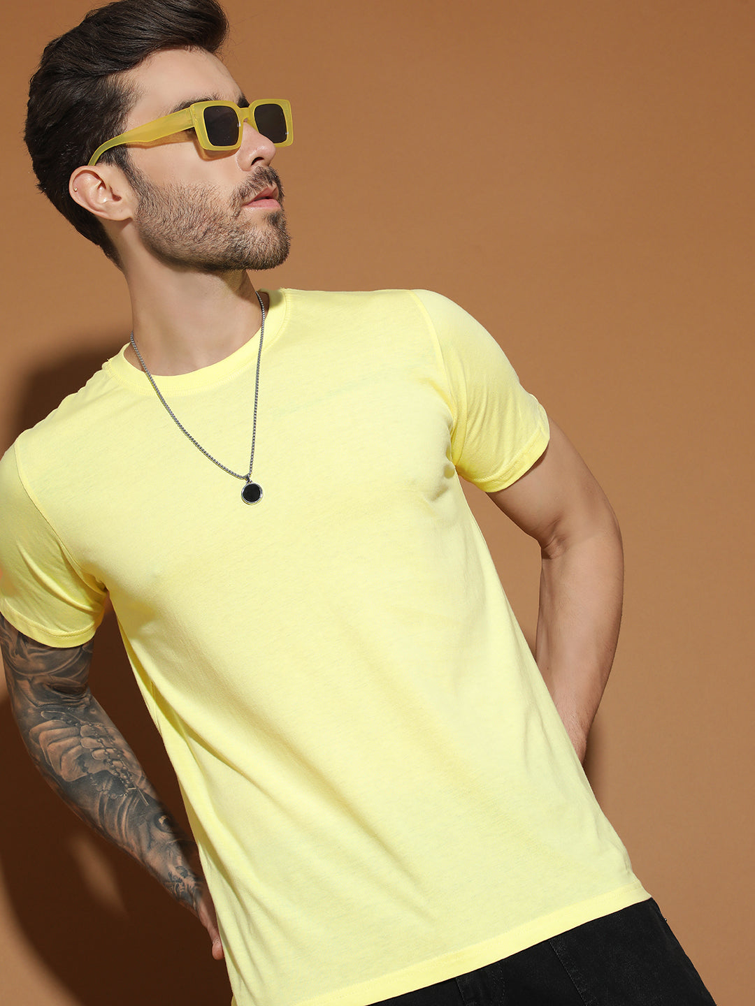 Single Jersey Round Neck Regular Fit Half Sleeve Casual T-Shirt