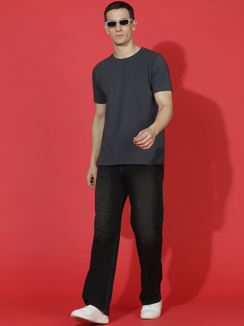 Single Jersey Round Neck Regular Fit Half Sleeve Casual T-Shirt