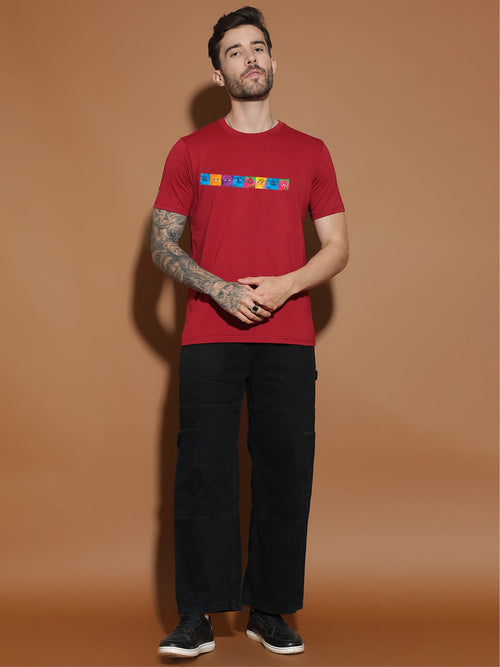 Breezer Tribe Men’s Cotton Jersey Half Sleeve Round Neck Regular Fit Printed Casual Tee