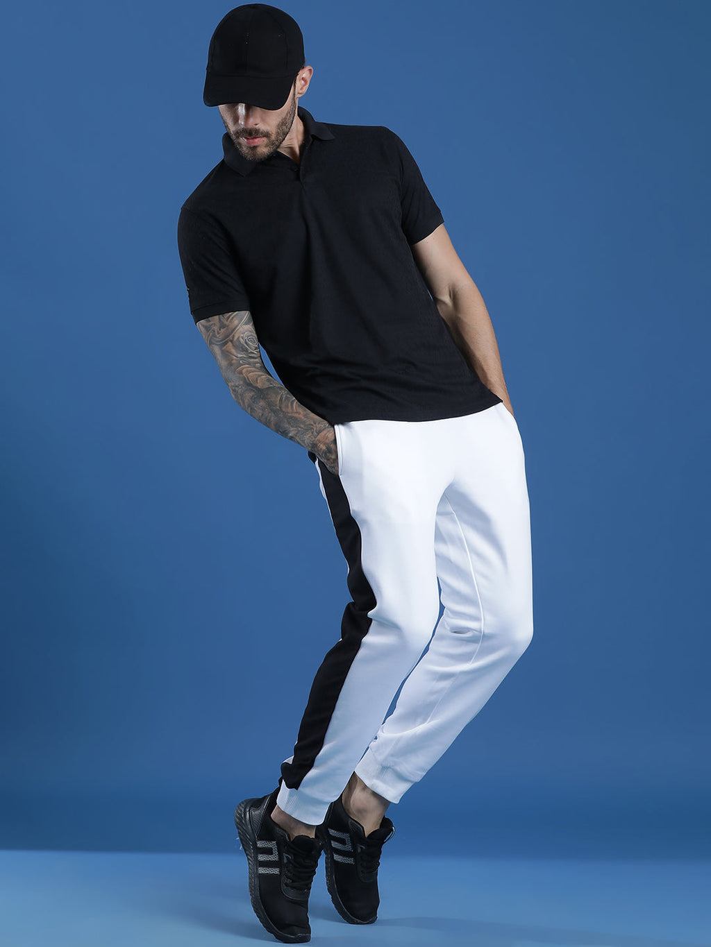 Dryfit Polyester Jacquard Textured Polo Neck Half Sleeve T-Shirt