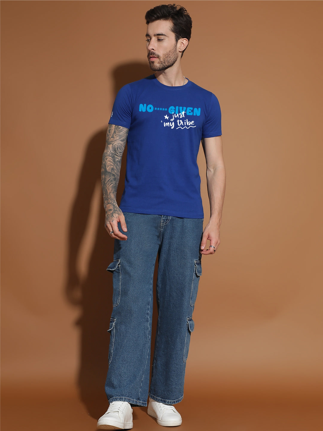 Breezer Tribe Cotton Single Jersey Printed Men’s Casual T-Shirt | Round Neck, Half Sleeves