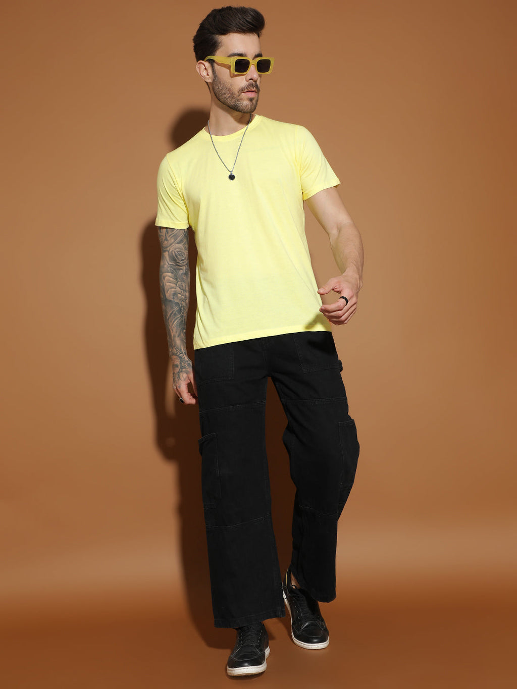 Single Jersey Round Neck Regular Fit Half Sleeve Casual T-Shirt