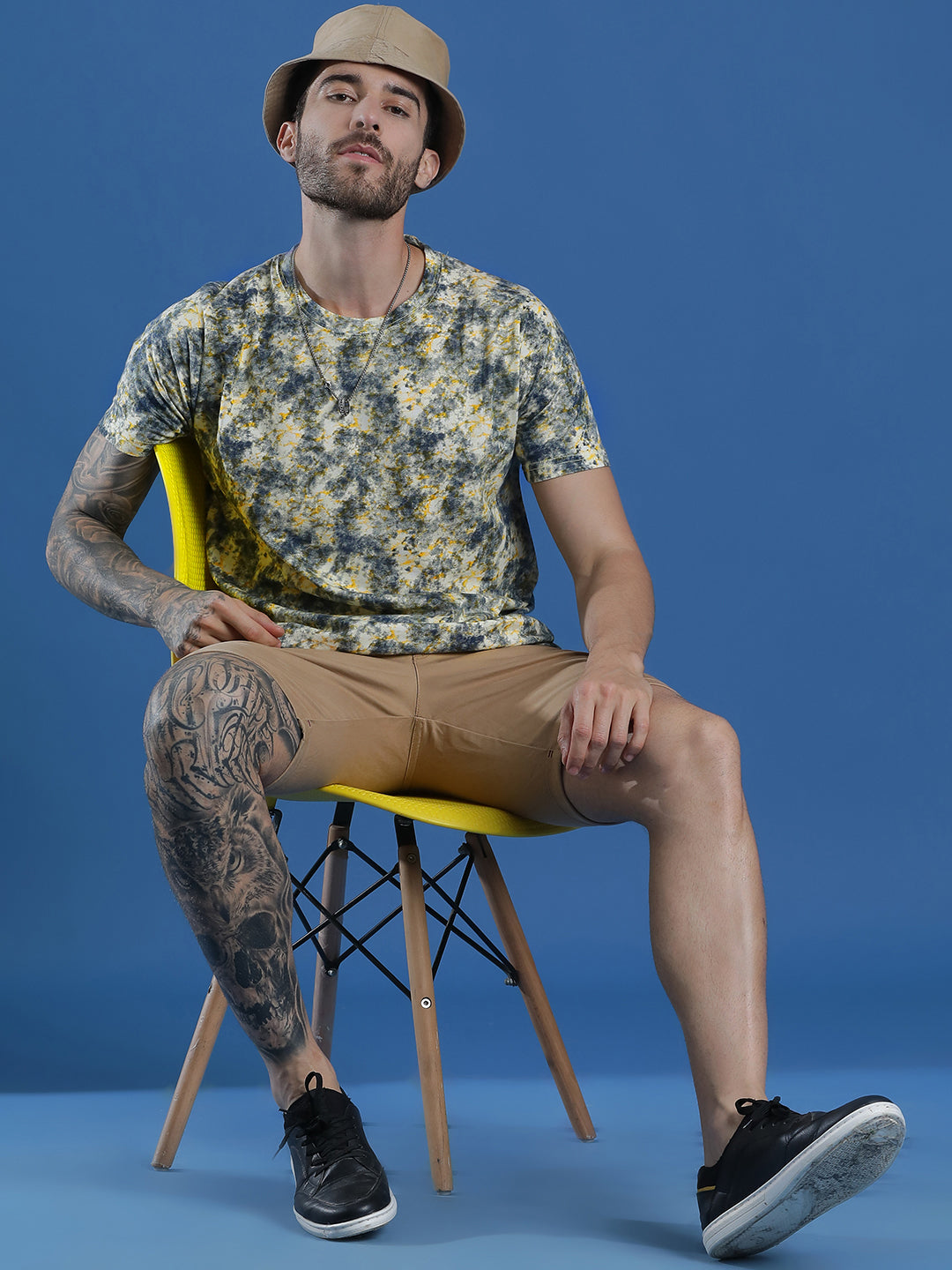 Single Jersey Round Neck Slim Fit Printed Half Sleeve T-Shirt