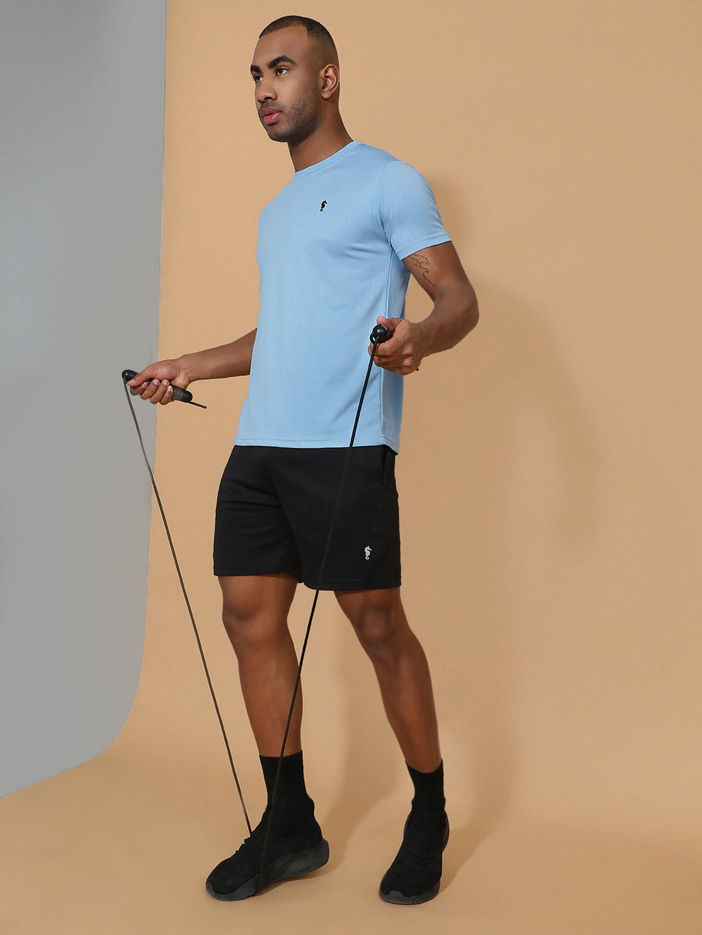 Slim Fit Half Sleeve Round Neck T-Shirt