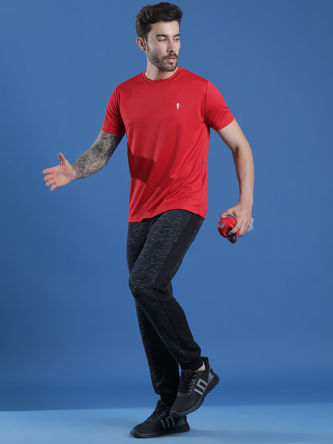Slim Fit Half Sleeve Round Neck T-Shirt