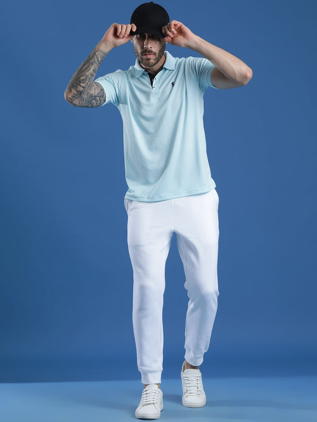 Dryfit Textured Structured Polo Neck Half Sleeve Casual T-Shirt