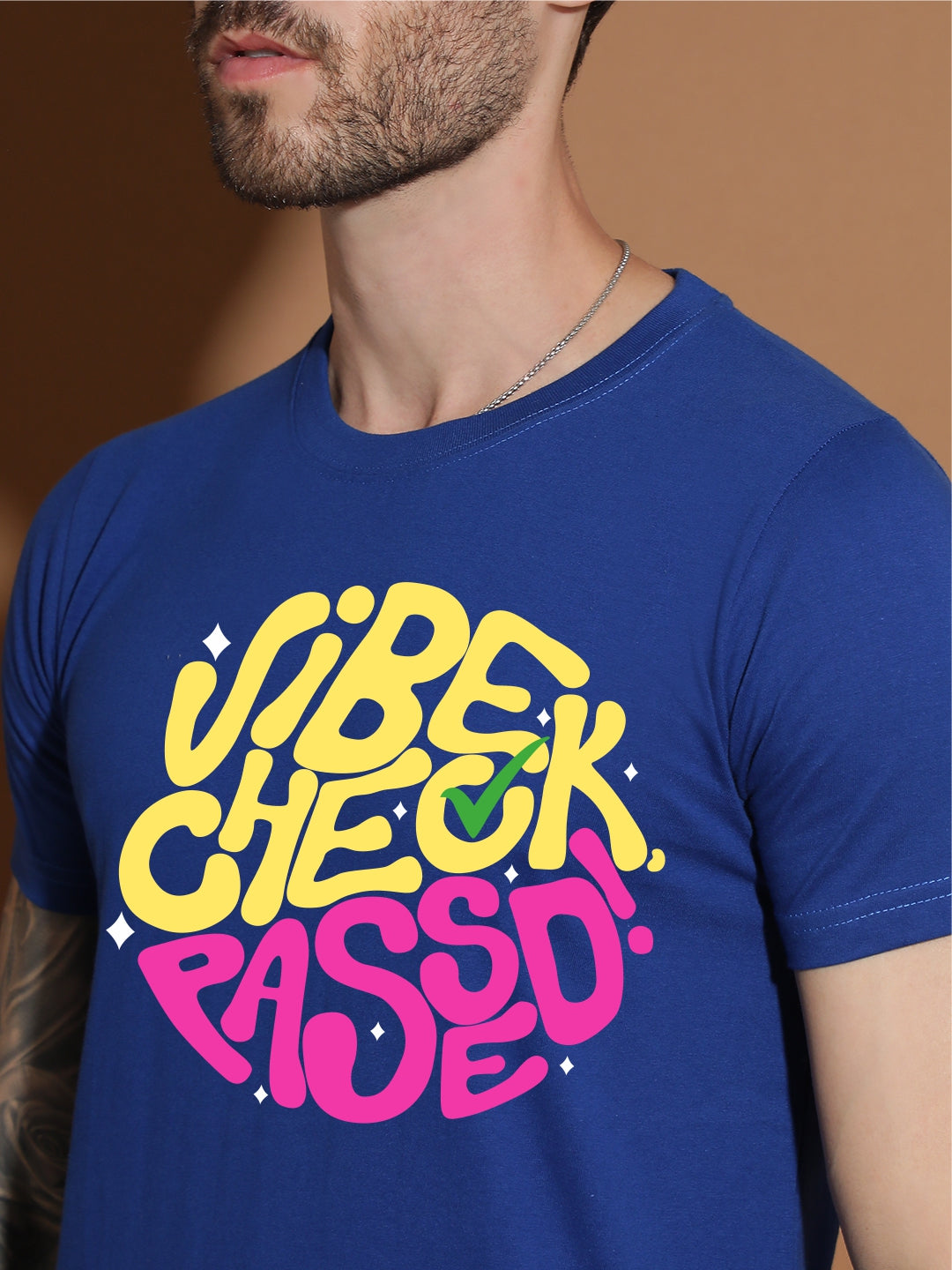Breezer Tribe White Round Neck Cotton T-Shirt for Men | Regular Fit, Half Sleeves, Casual Printed Style