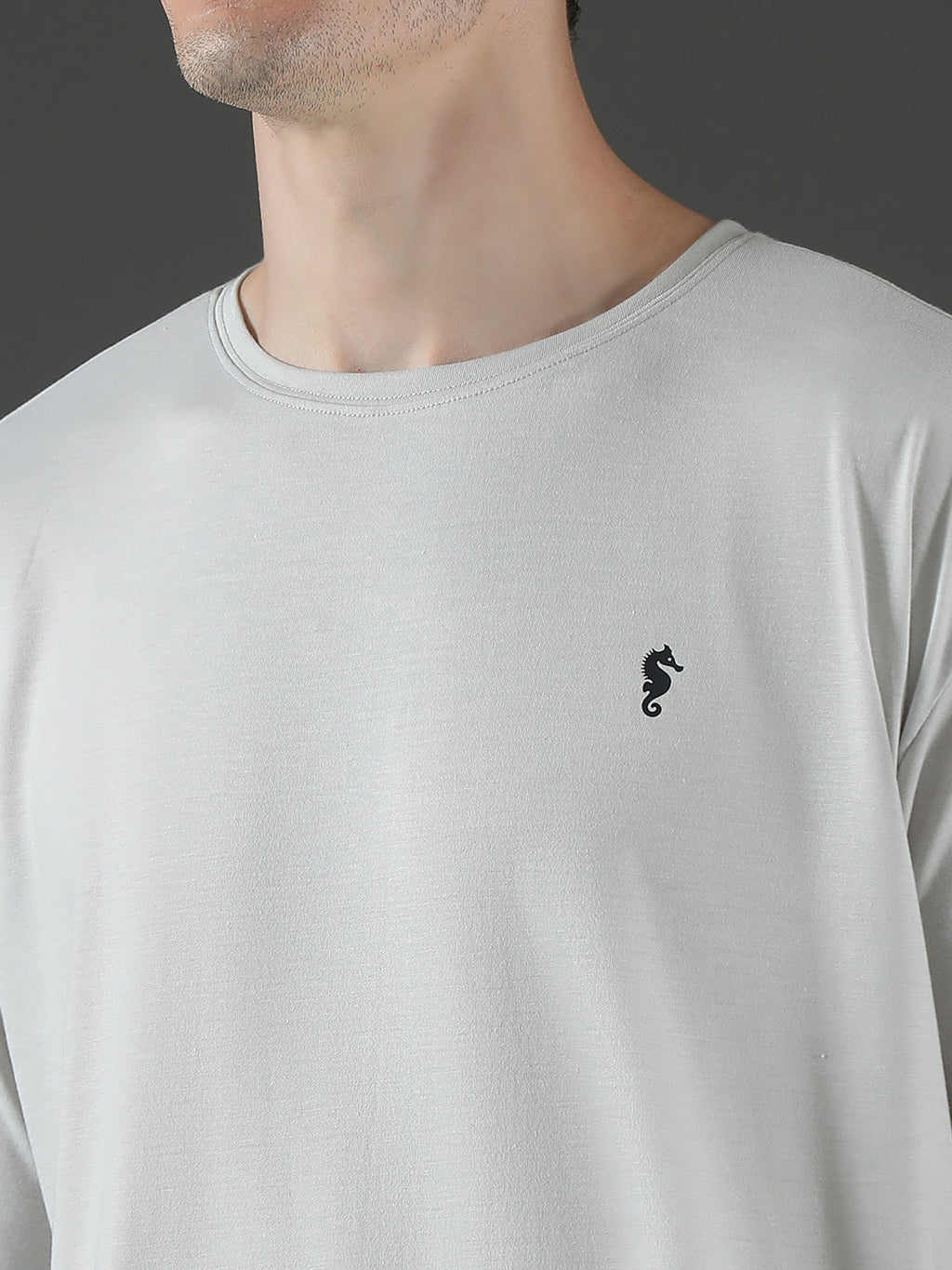 Single Jersey Oversized Round Neck Drop Shoulder Half Sleeve T-Shirt