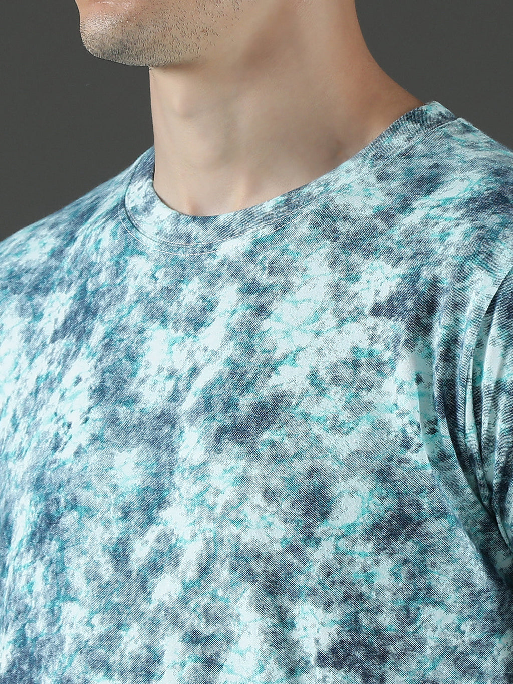 Single Jersey Round Neck Slim Fit Printed Half Sleeve T-Shirt