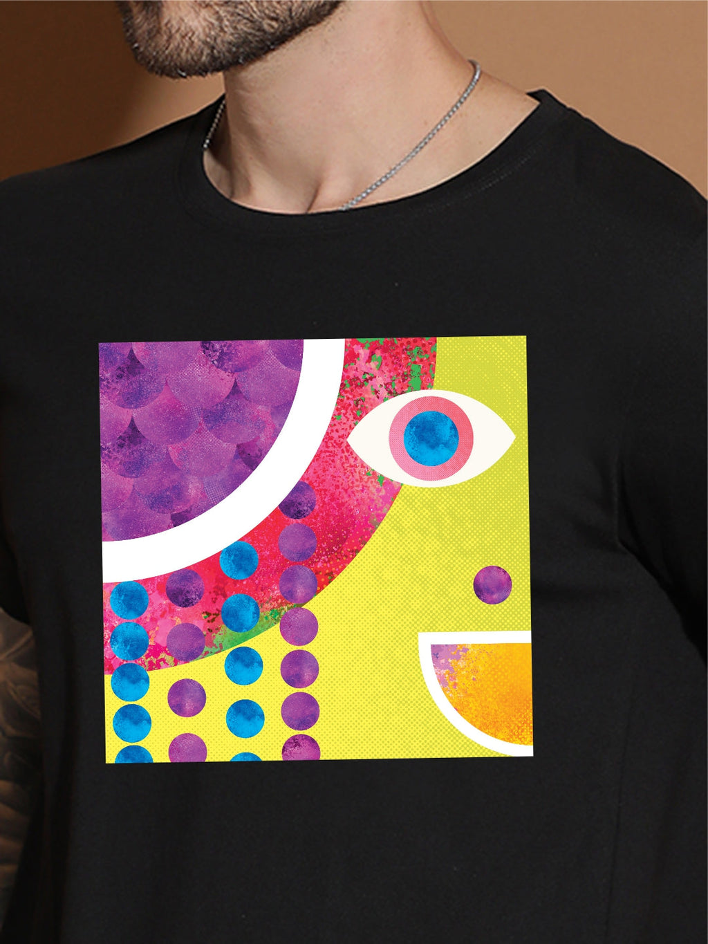 Breezer Tribe Cotton Printed Casual T-Shirt for Men | Round Neck, Half Sleeves, Regular Fit