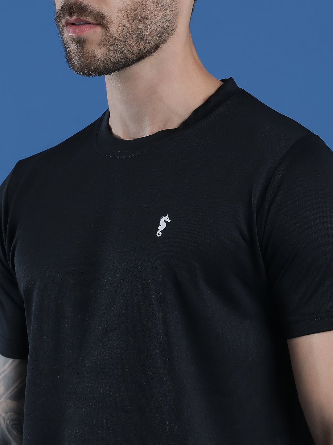 Slim Fit Half Sleeve Round Neck T-Shirt