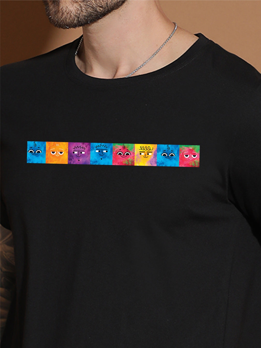 Breezer Tribe Men’s Cotton Jersey Half Sleeve Round Neck Regular Fit Printed Casual Tee