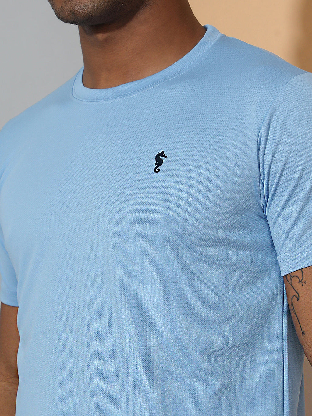Slim Fit Half Sleeve Round Neck T-Shirt