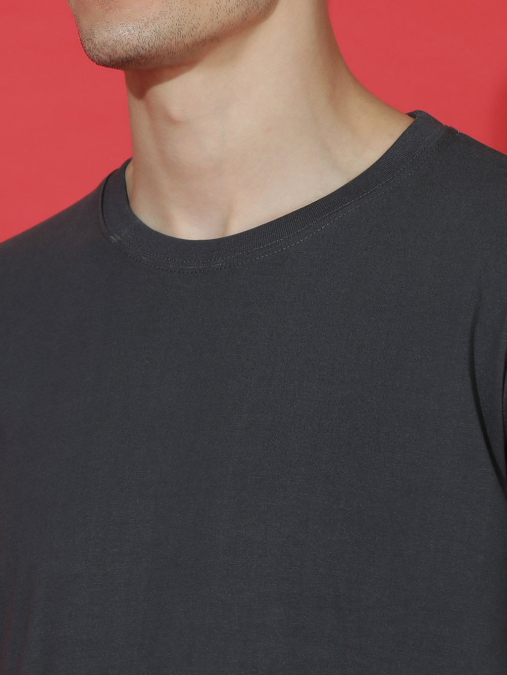 Single Jersey Round Neck Regular Fit Half Sleeve Casual T-Shirt
