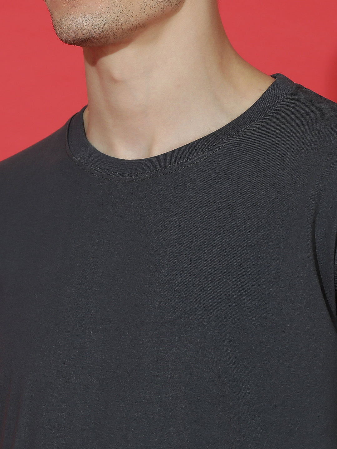 Single Jersey Round Neck Regular Fit Half Sleeve Casual T-Shirt