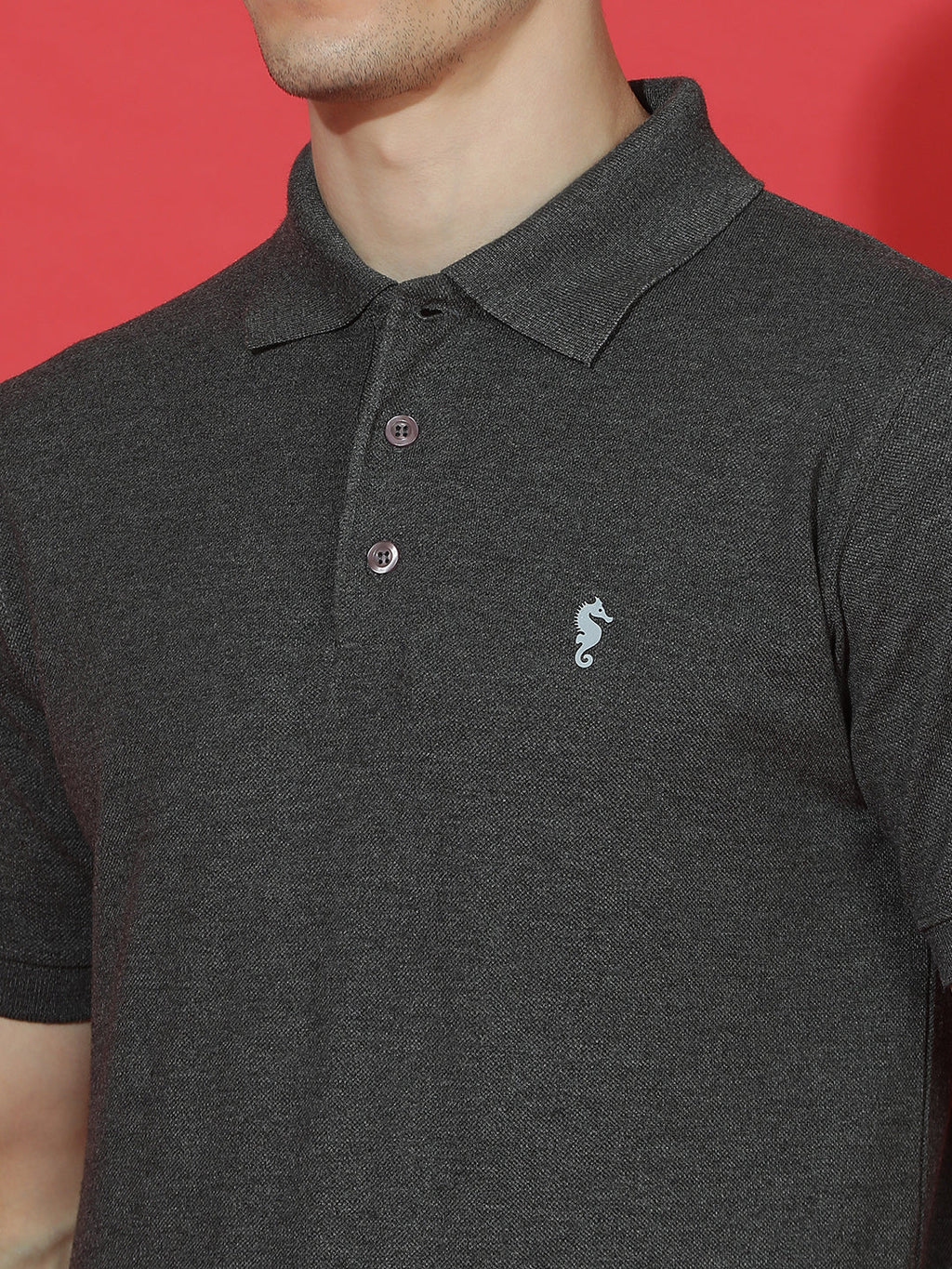 Polo Neck Half Sleeve Casual T-Shirt