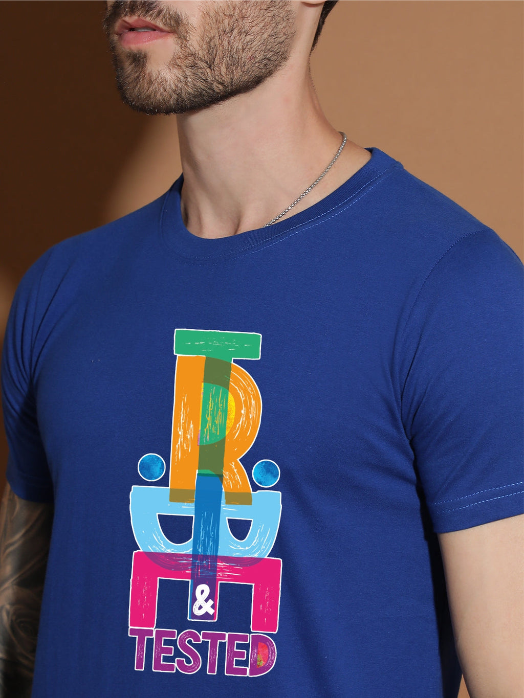 Breezer Tribe Men’s Cotton Single Jersey Round Neck Regular Fit Printed Half Sleeve Casual T-Shirt