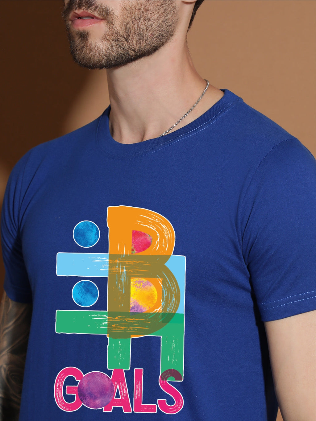 Breezer Tribe Round Neck Cotton T-Shirt for Men | Regular Fit, Half Sleeves, Casual Printed Style