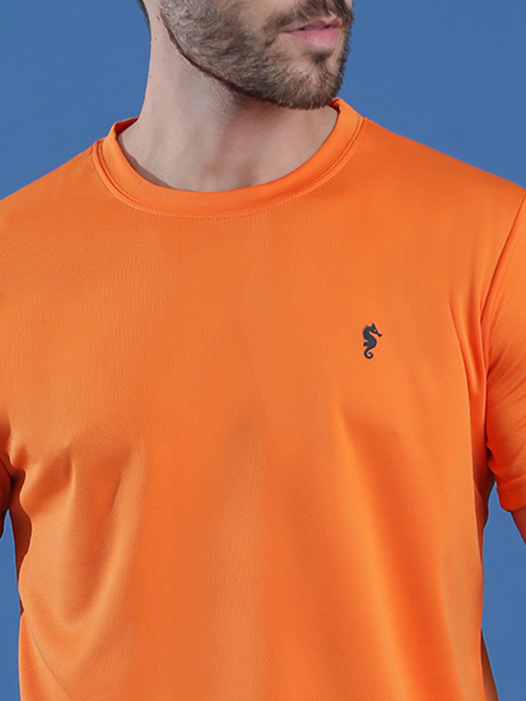 Slim Fit Half Sleeve Round Neck T-Shirt