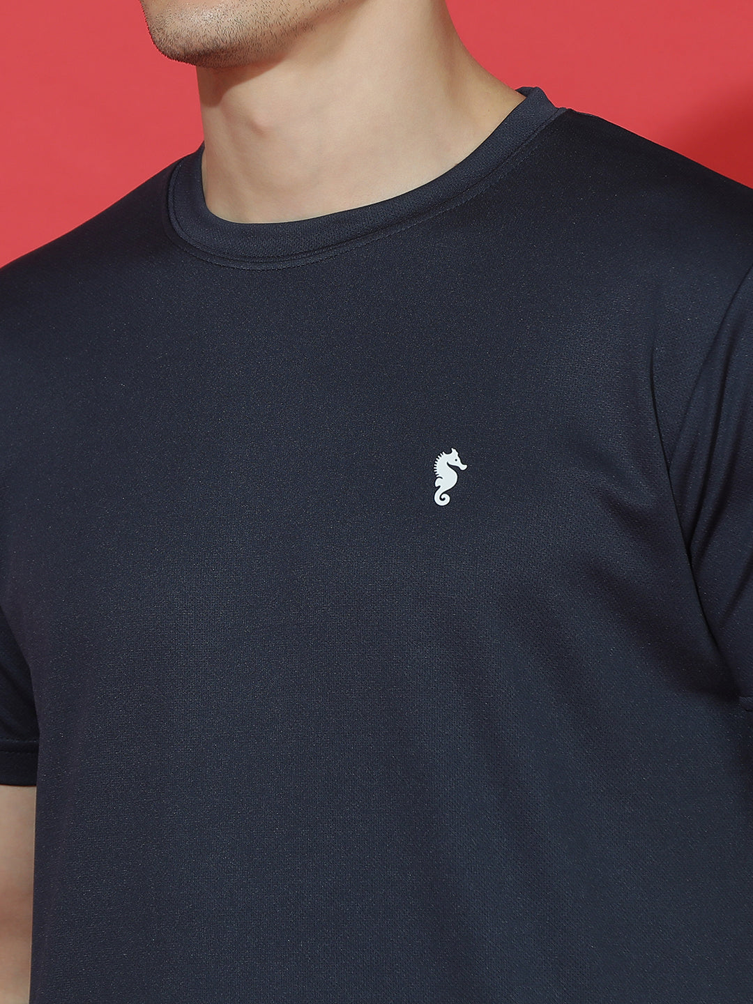 Slim Fit Half Sleeve Round Neck T-Shirt