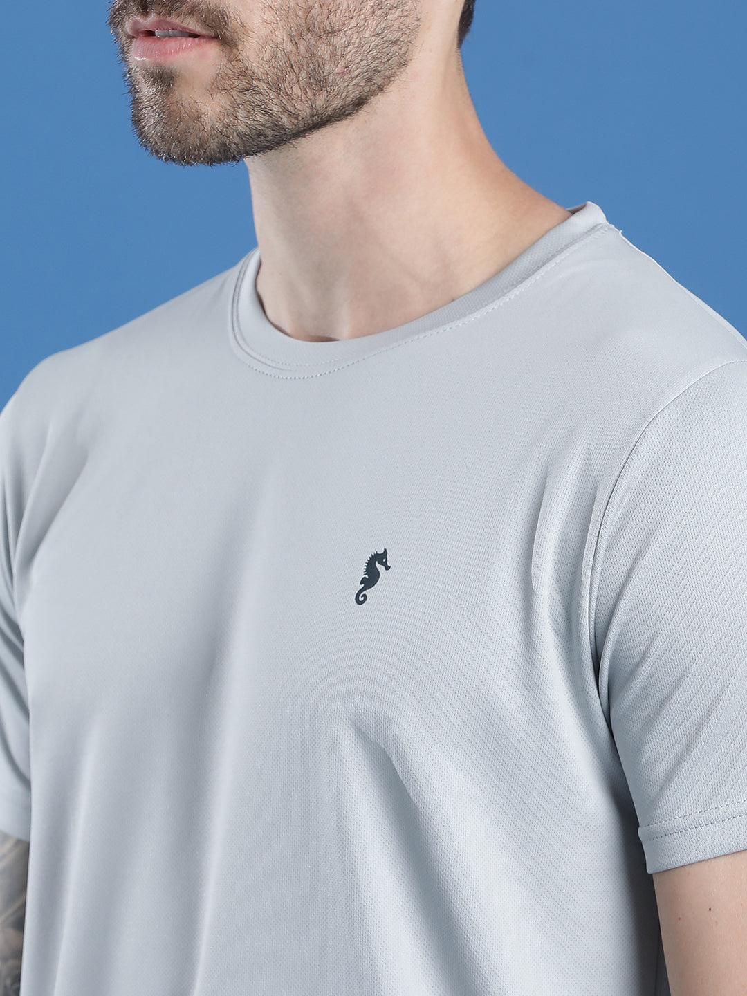 Slim Fit Half Sleeve Round Neck T-Shirt