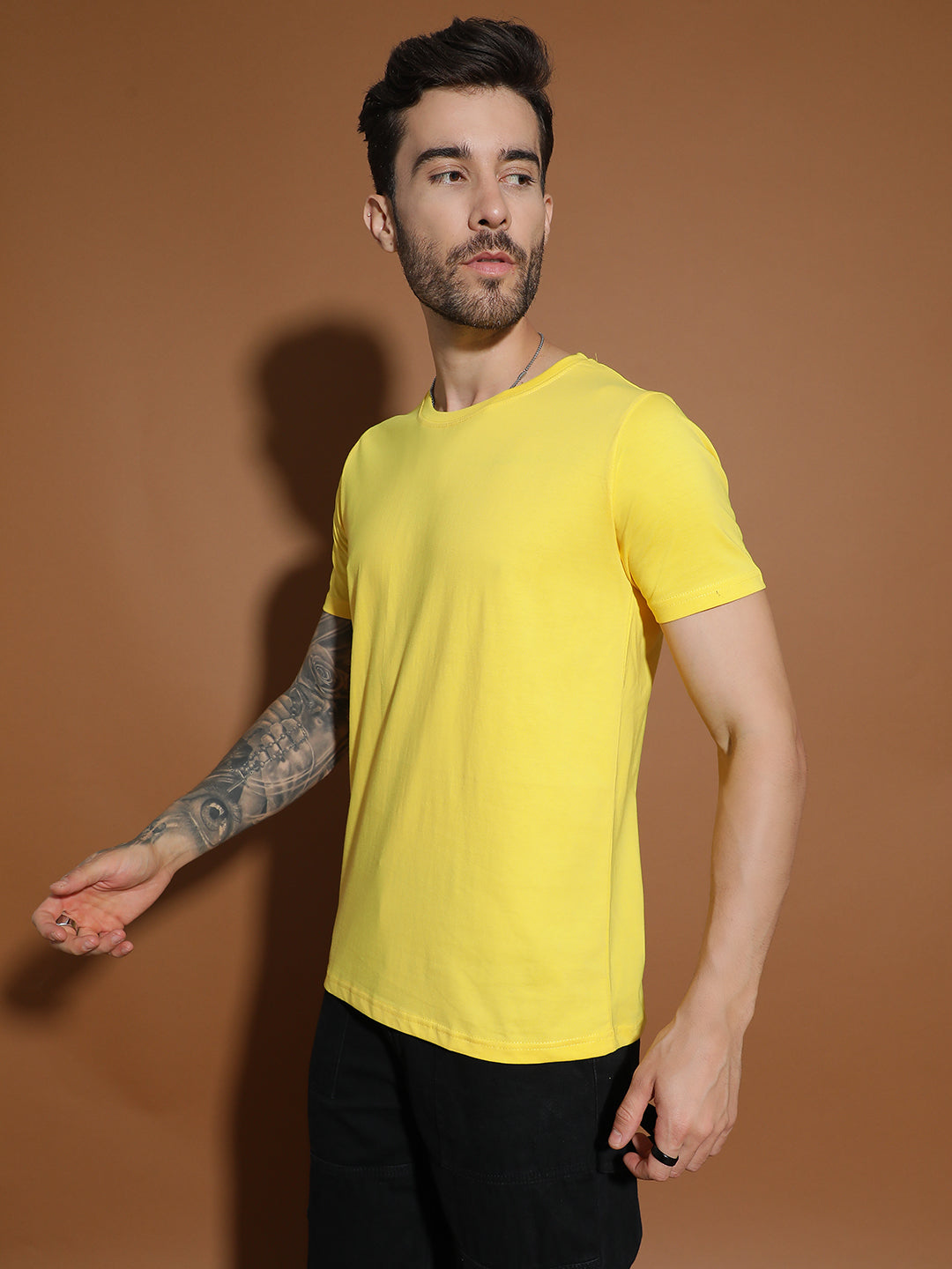 Single Jersey Round Neck Regular Fit Half Sleeve Casual T-Shirt