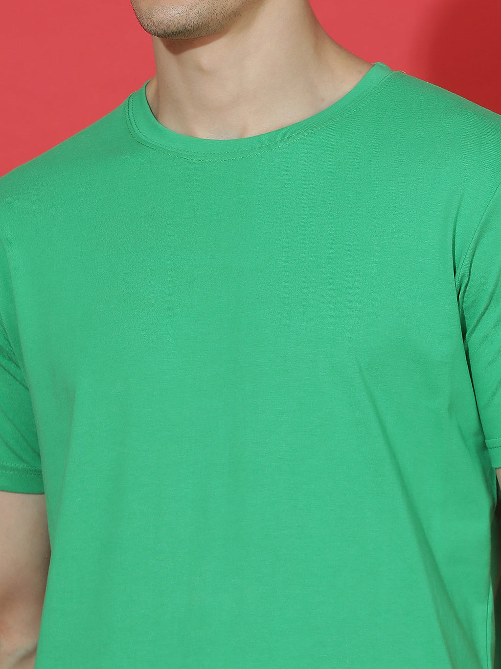 Single Jersey Round Neck Regular Fit Half Sleeve Casual T-Shirt
