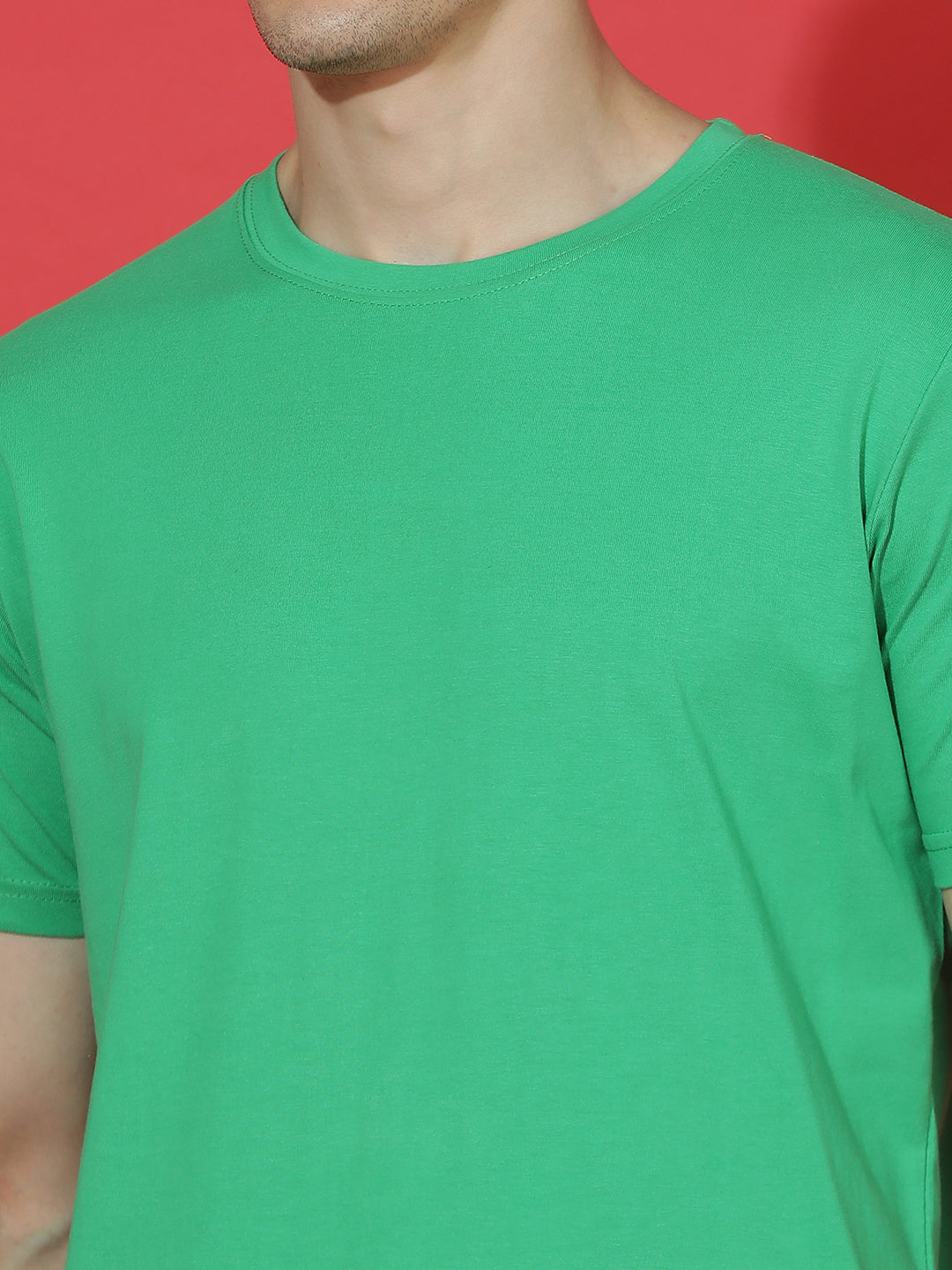 Single Jersey Round Neck Regular Fit Half Sleeve Casual T-Shirt