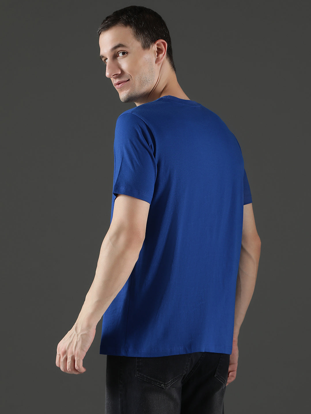 Single Jersey Round Neck Regular Fit Half Sleeve Casual T-Shirt