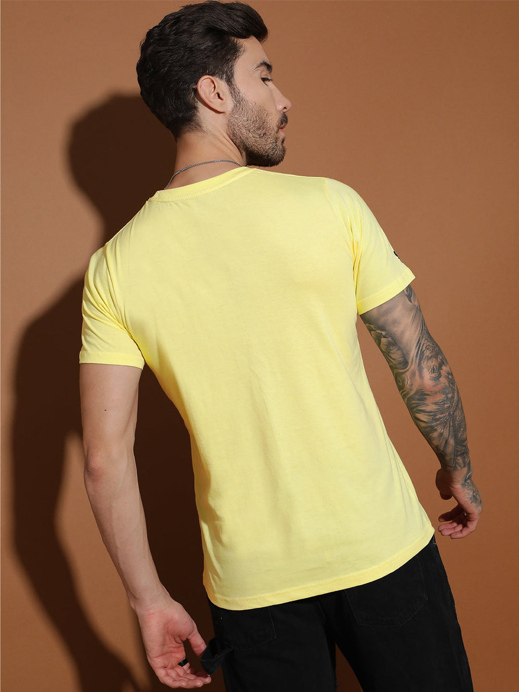 Breezer Tribe Men’s Cotton Jersey Half Sleeve Round Neck Regular Fit Printed Casual Tee