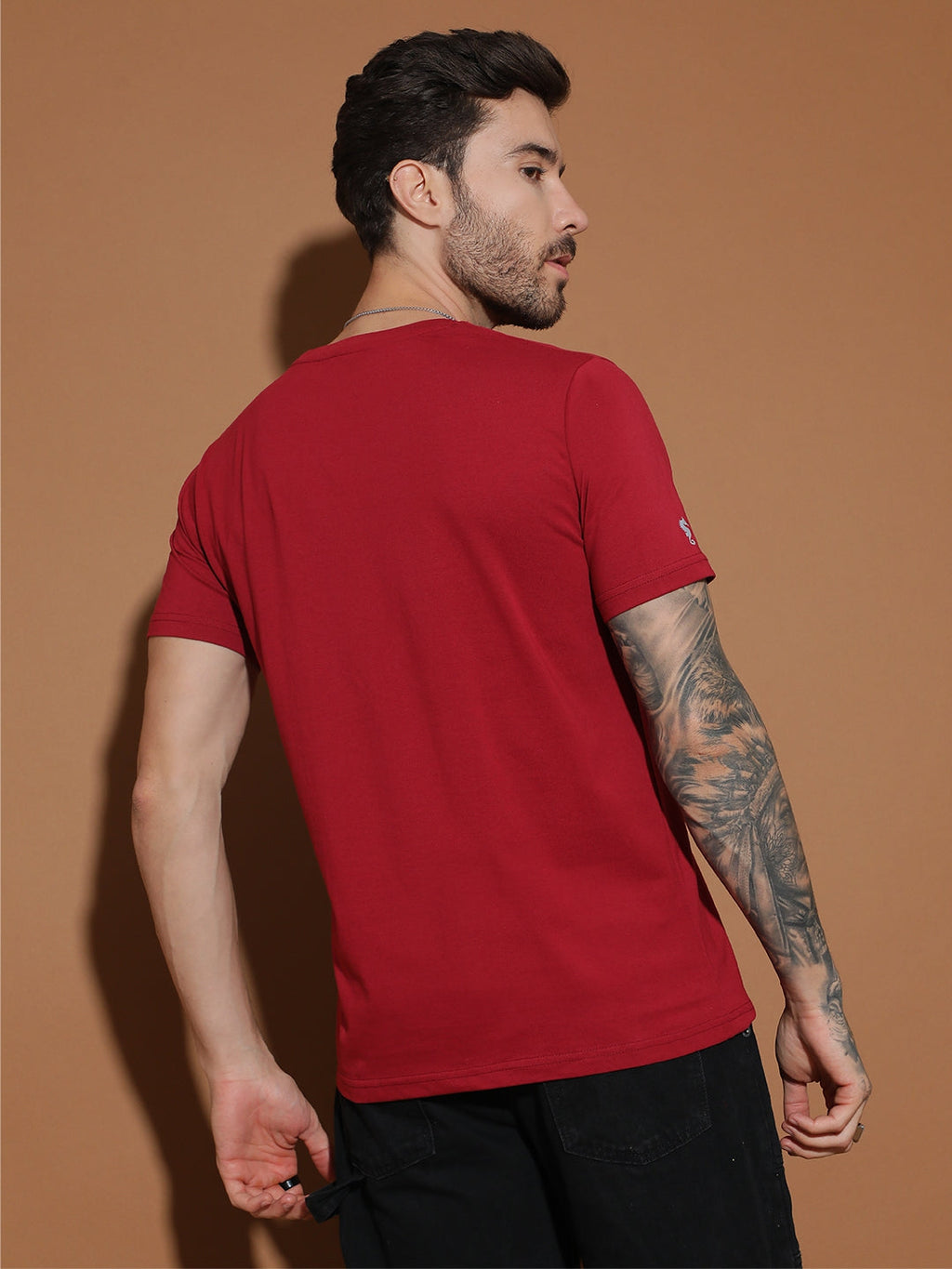 Breezer Tribe Men’s Cotton Single Jersey Round Neck Regular Fit Printed Half Sleeve Casual T-Shirt