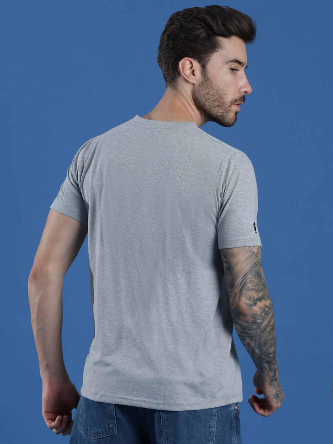 Single Jersey Round Neck Regular Fit Half Sleeve Casual T-Shirt